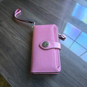 Ladies Pink Bi Fold Wallet NEW No Tags